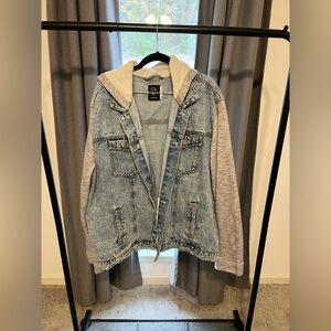 Original Use Blue Denim Jacket with Gray Accents